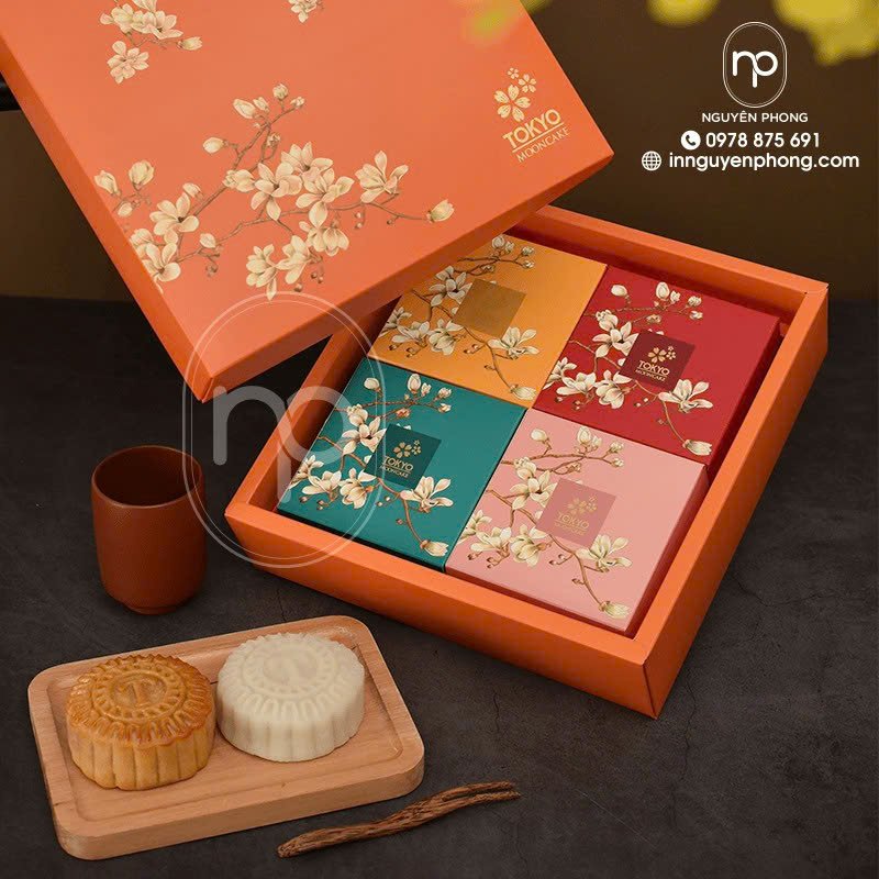 Mẫu hộp bánh trung thu thanh nhã